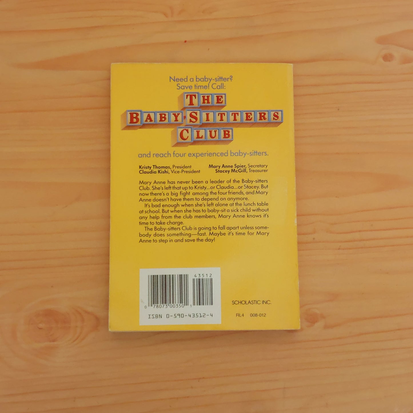 The Babysitters Club #4 The Truth About Stacey