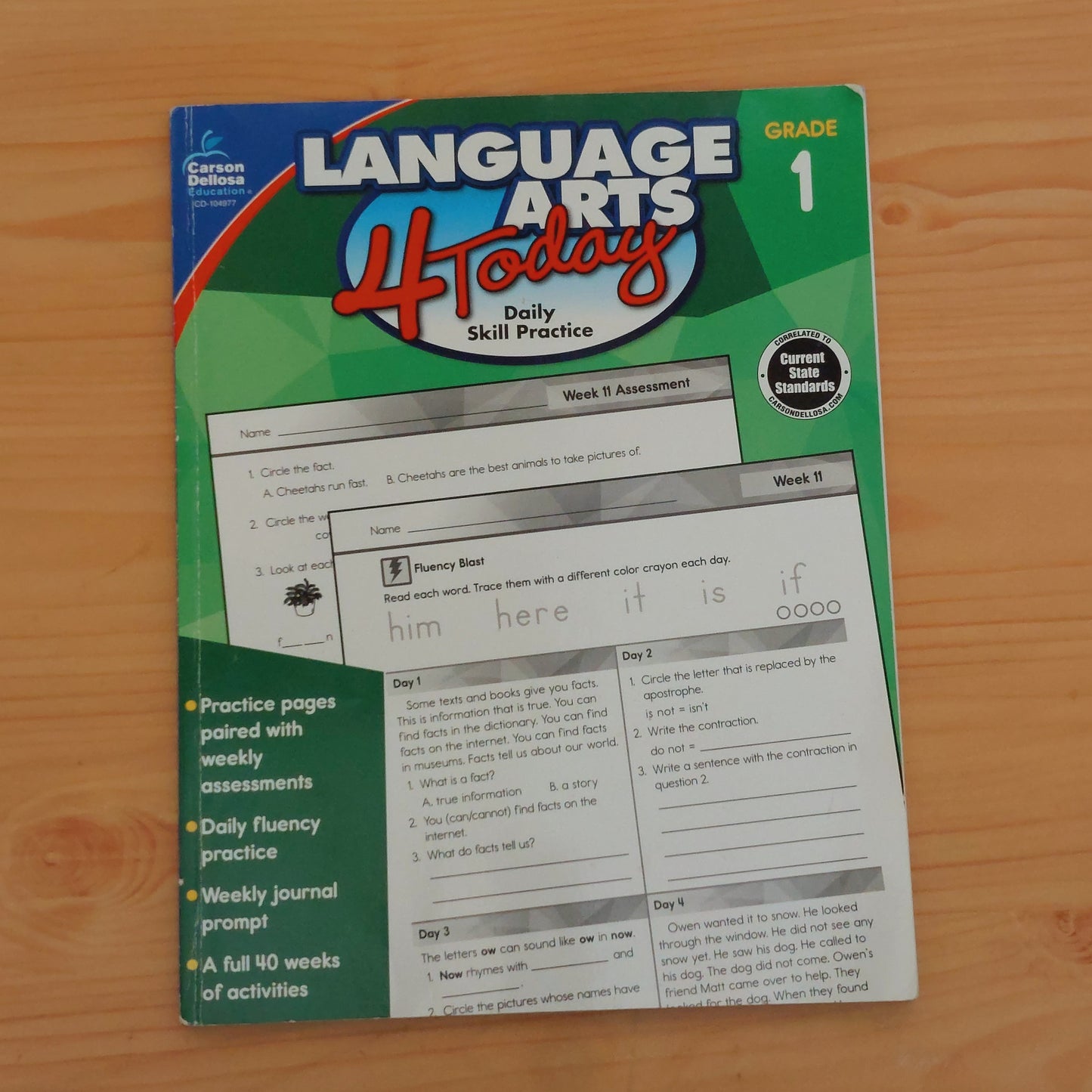 Language Arts 4 Today: Daily Skill Practice - Grade 1