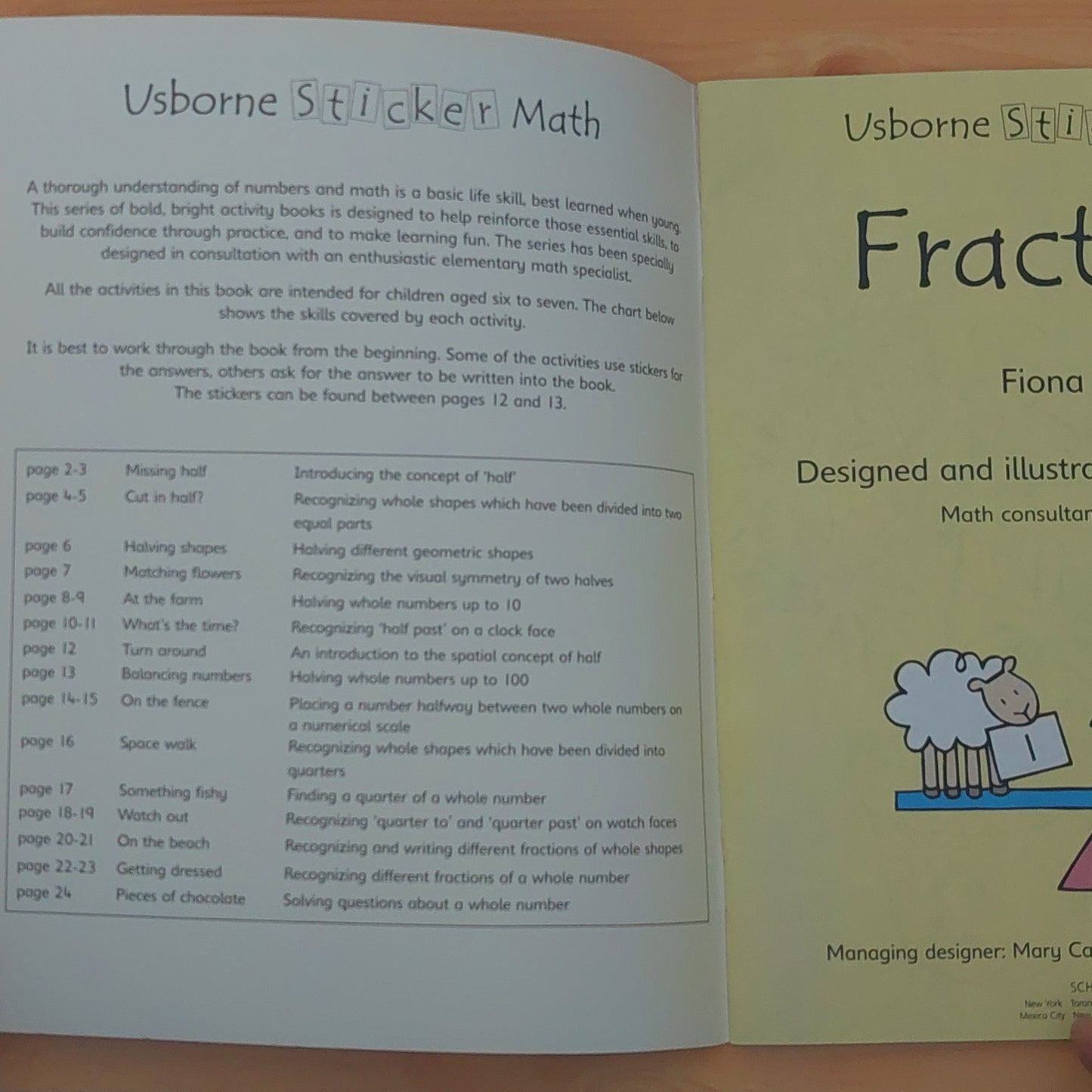 Fractions - Usborne Sticker Math