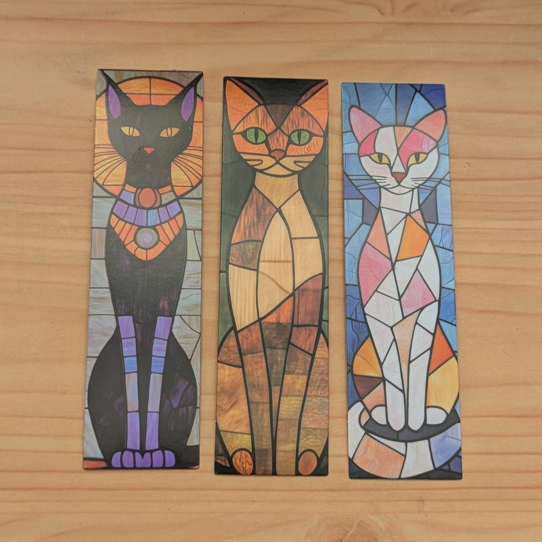 Cat Bookmark - Stained Glass